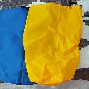 Blue and Yellow Dry Bags